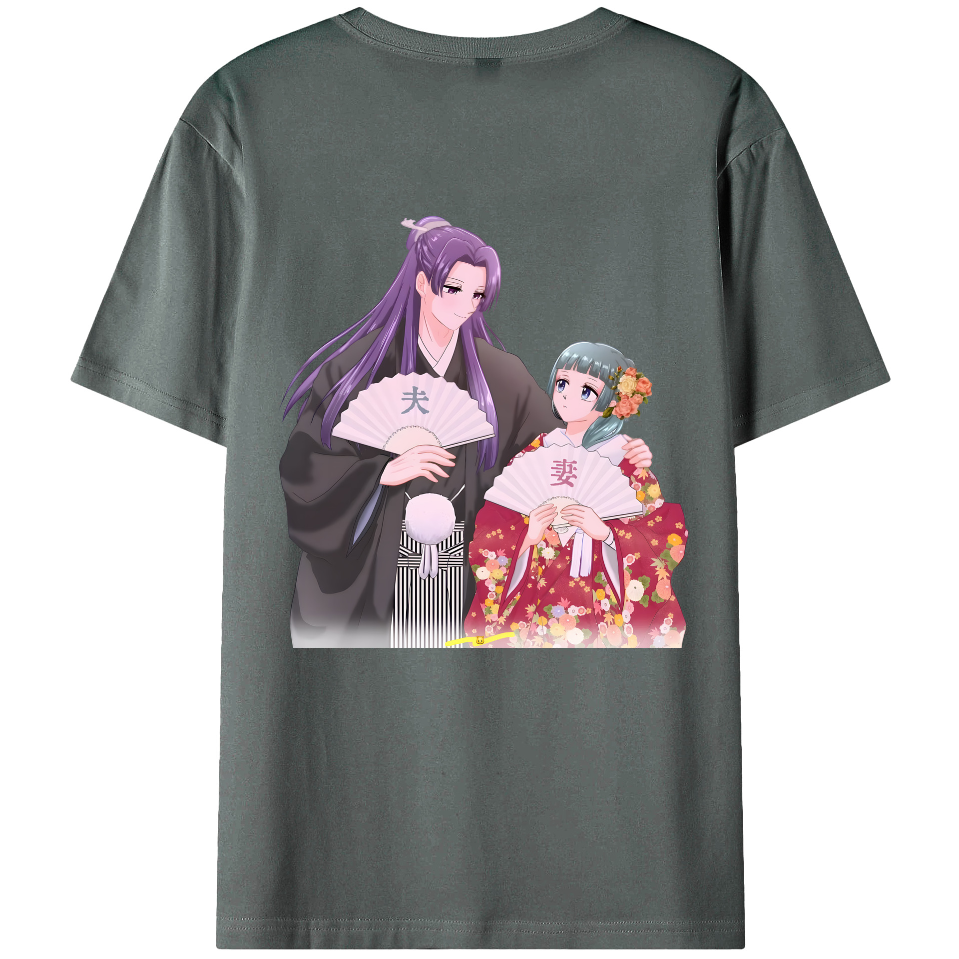 （画像用） 薬屋のひとりごと The Apothecary Diaries 綿100％ メンズ半袖Tシャツ（バックプリント） 通気性